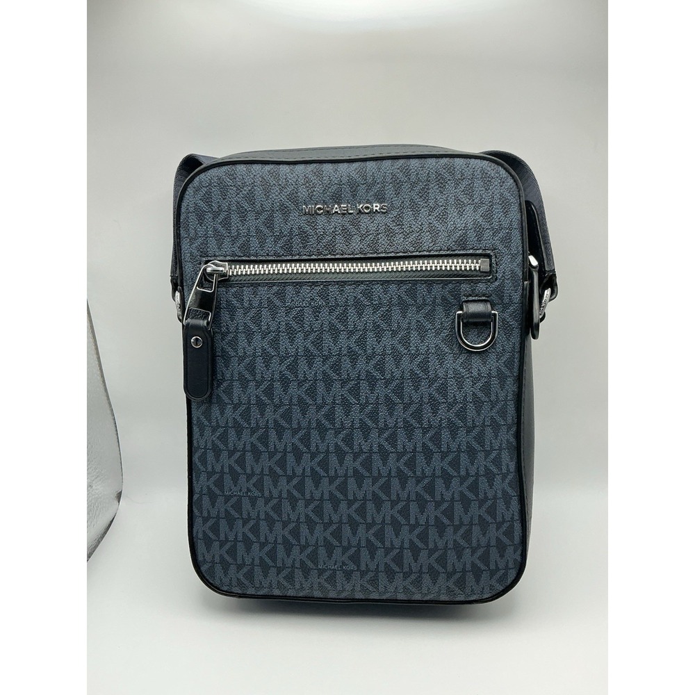 Michael Kors Henry Logo Flight Bag Admiral Blue Men's Crossbody NWOT